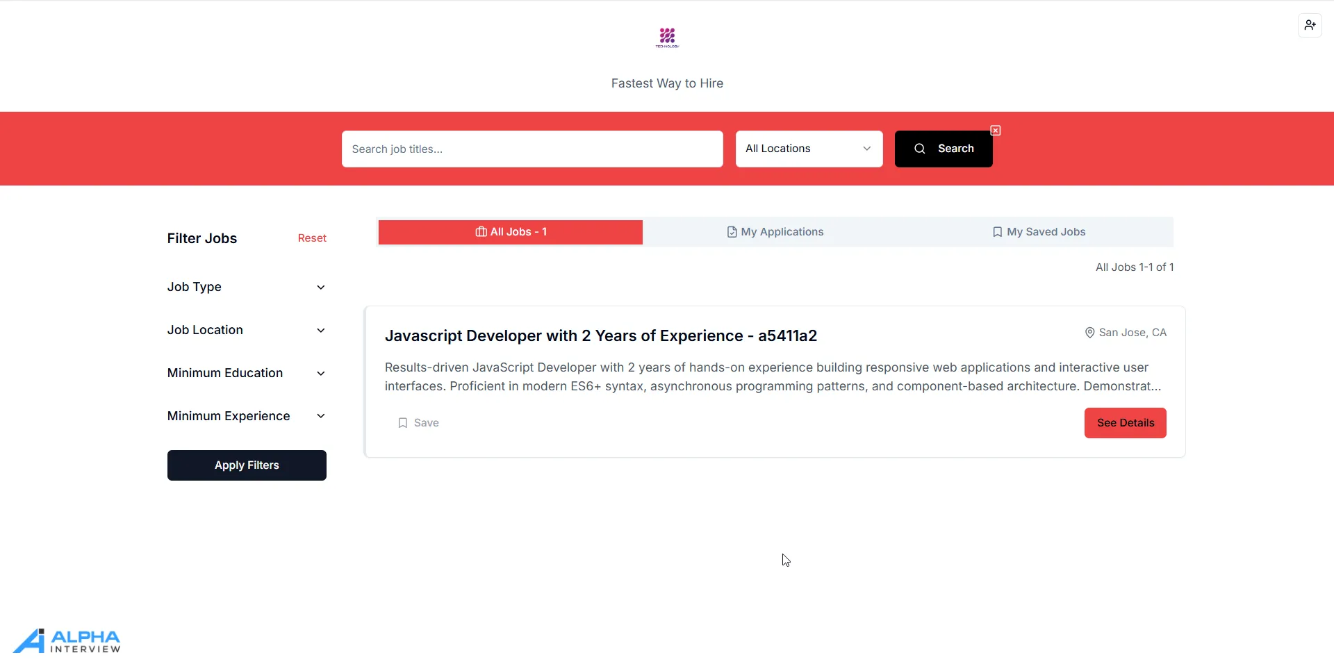 Public/Personalized Job Board - Personalized